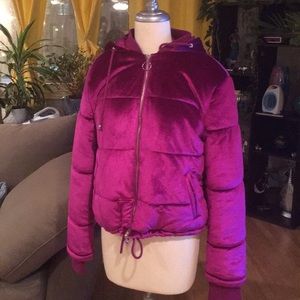 Dark Pink Velvet XXI Size Medium coat